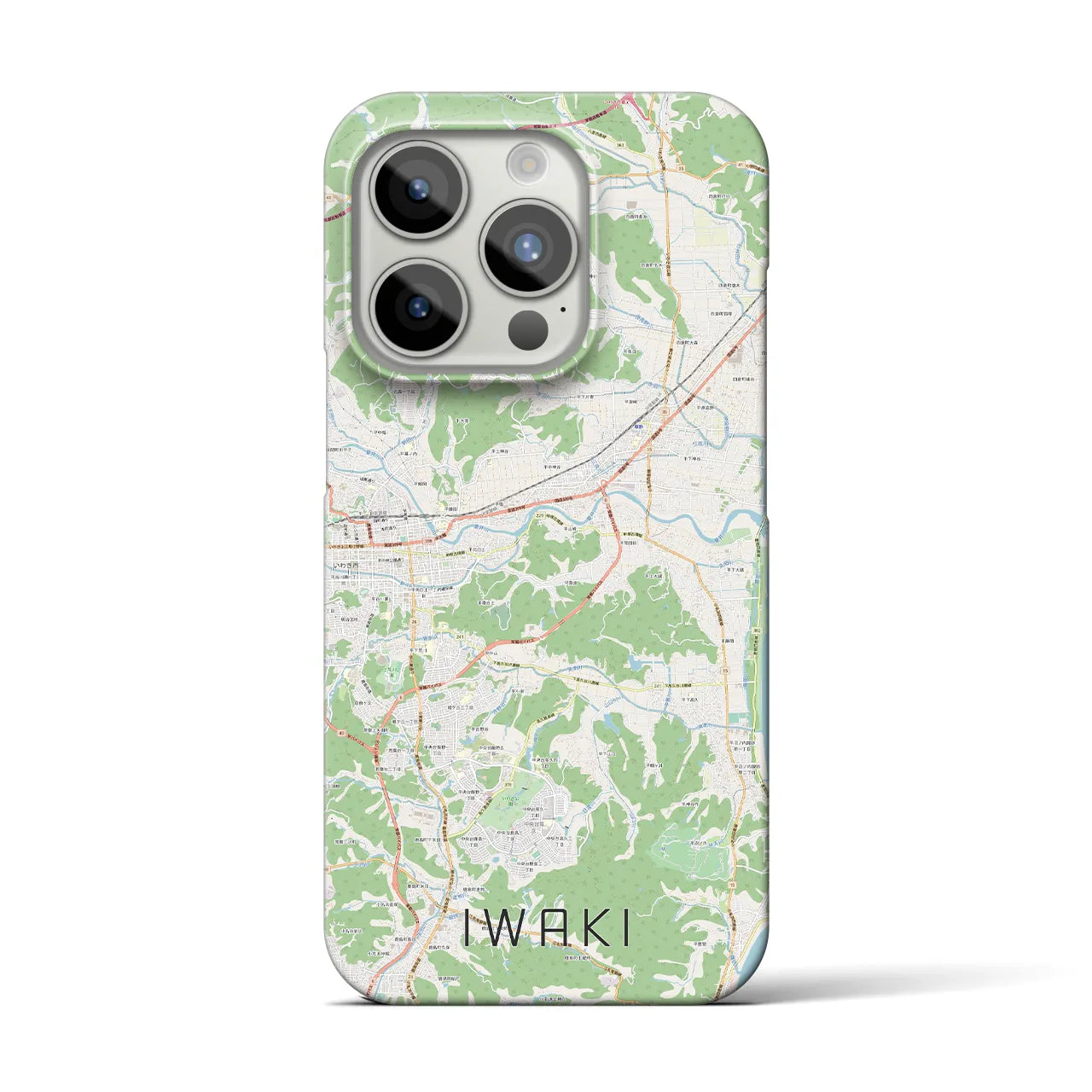 【いわき(福島県)】地図柄iPhoneケース(バックカバータイプ)