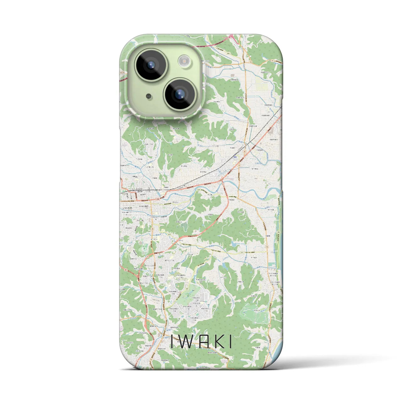 【いわき(福島県)】地図柄iPhoneケース(バックカバータイプ)