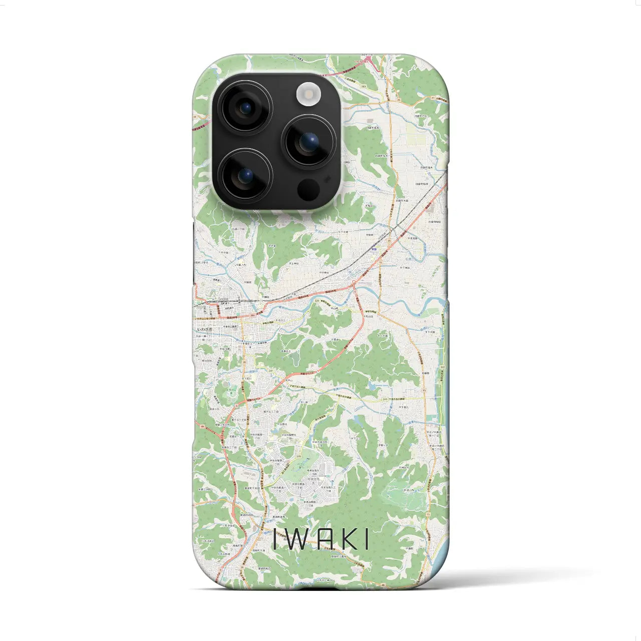 【いわき(福島県)】地図柄iPhoneケース(バックカバータイプ)