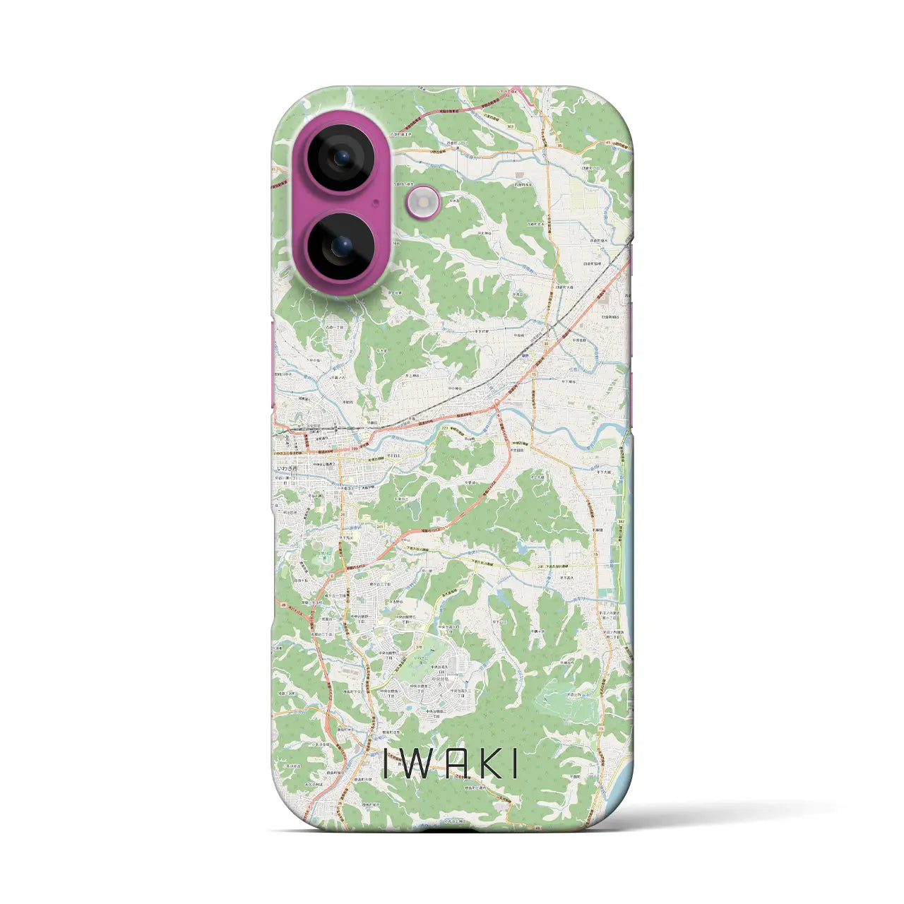 【いわき(福島県)】地図柄iPhoneケース(バックカバータイプ)