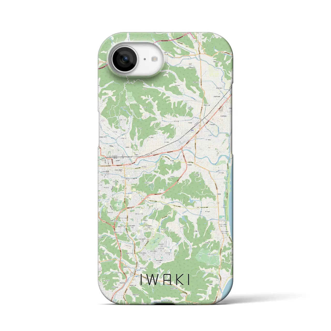【いわき(福島県)】地図柄iPhoneケース(バックカバータイプ)