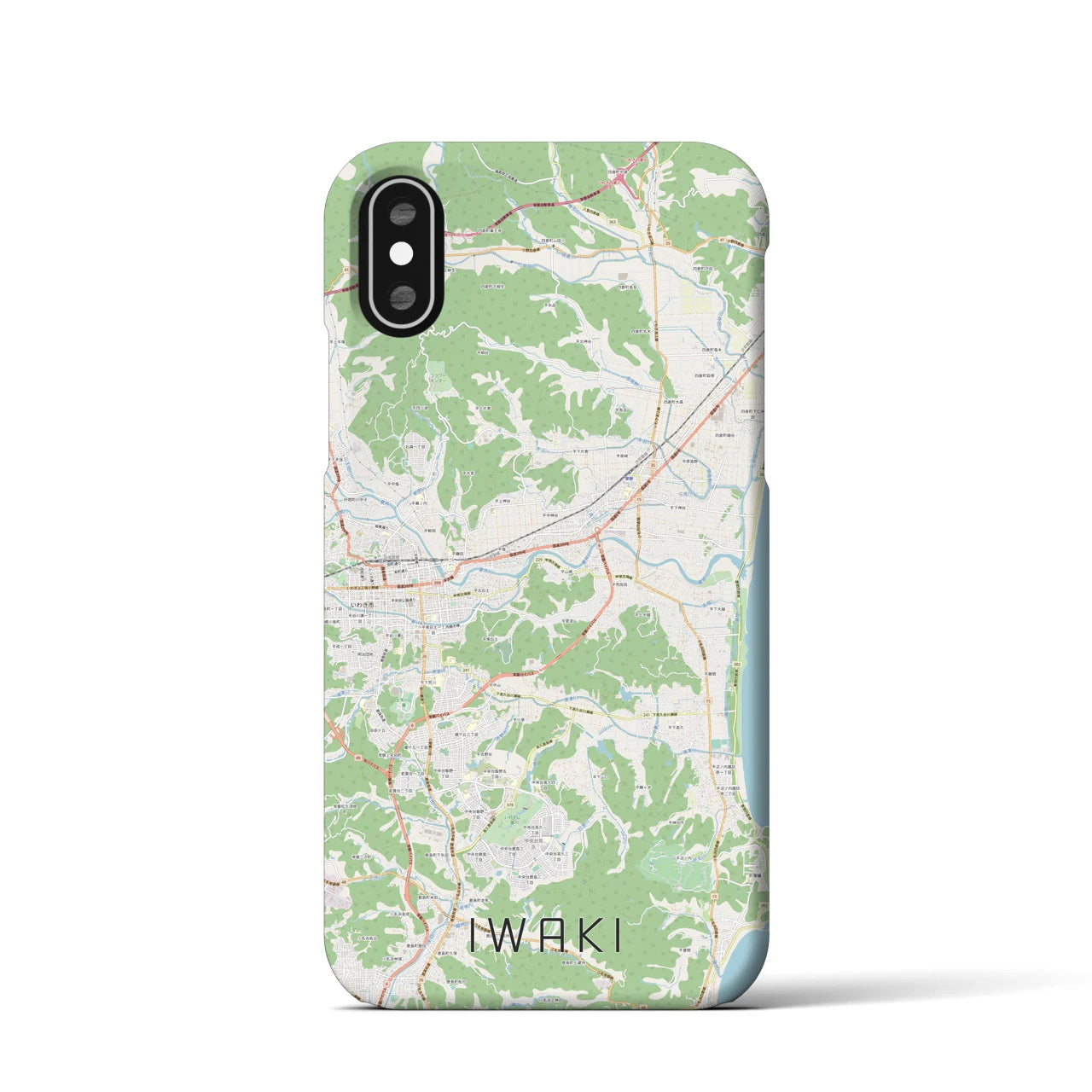 【いわき(福島県)】地図柄iPhoneケース(バックカバータイプ)