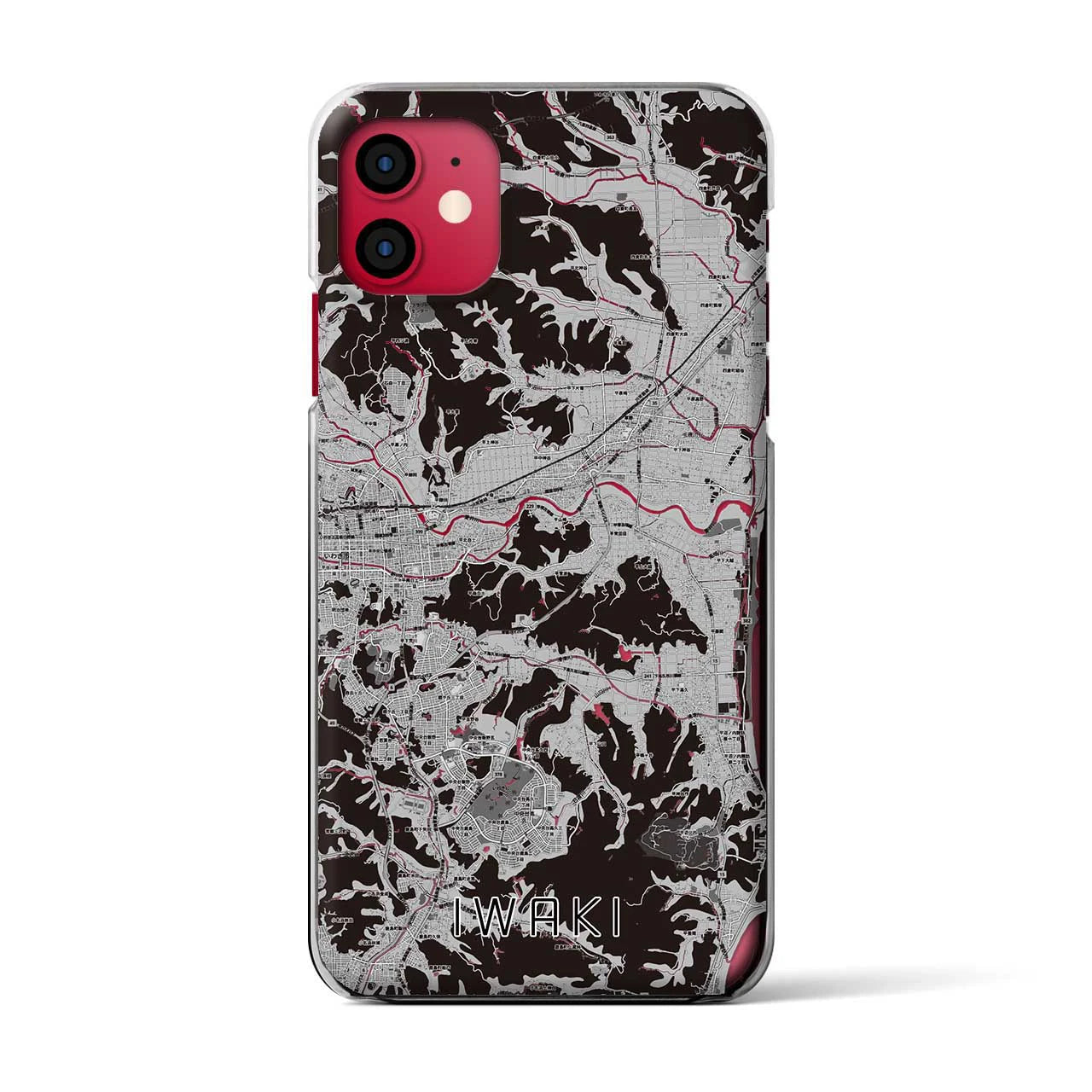 【いわき(福島県)】地図柄iPhoneケース(クリアタイプ)