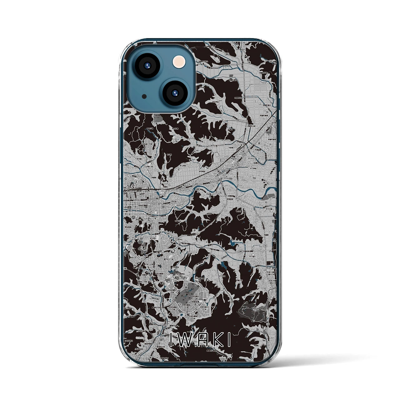 【いわき(福島県)】地図柄iPhoneケース(クリアタイプ)
