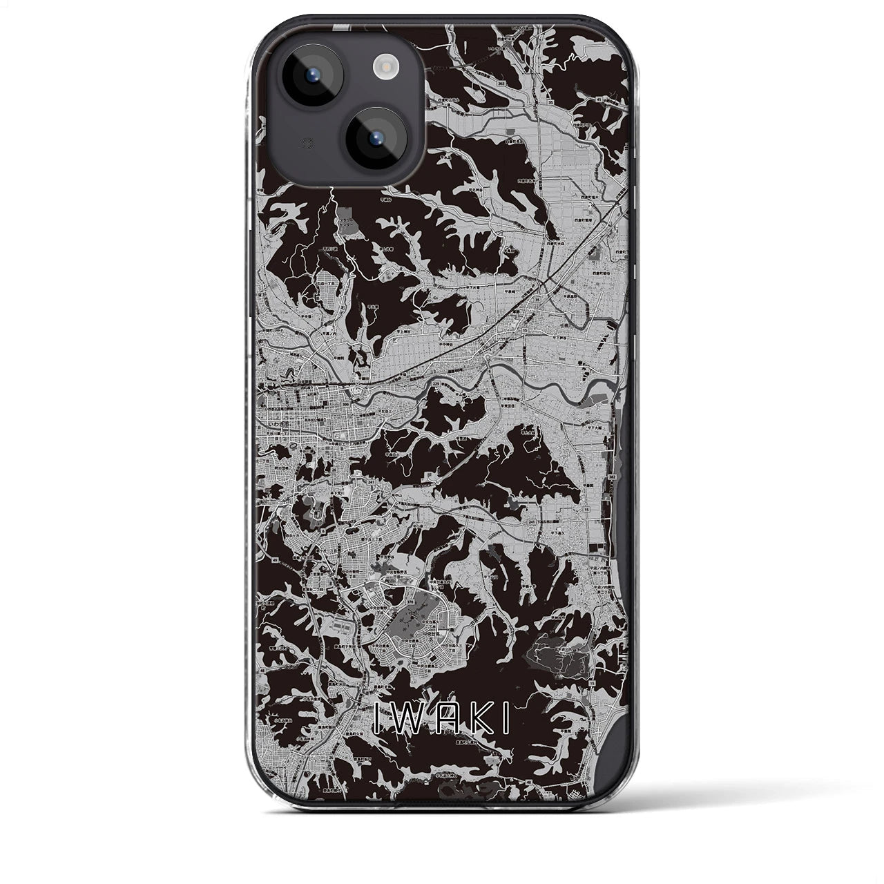 【いわき(福島県)】地図柄iPhoneケース(クリアタイプ)