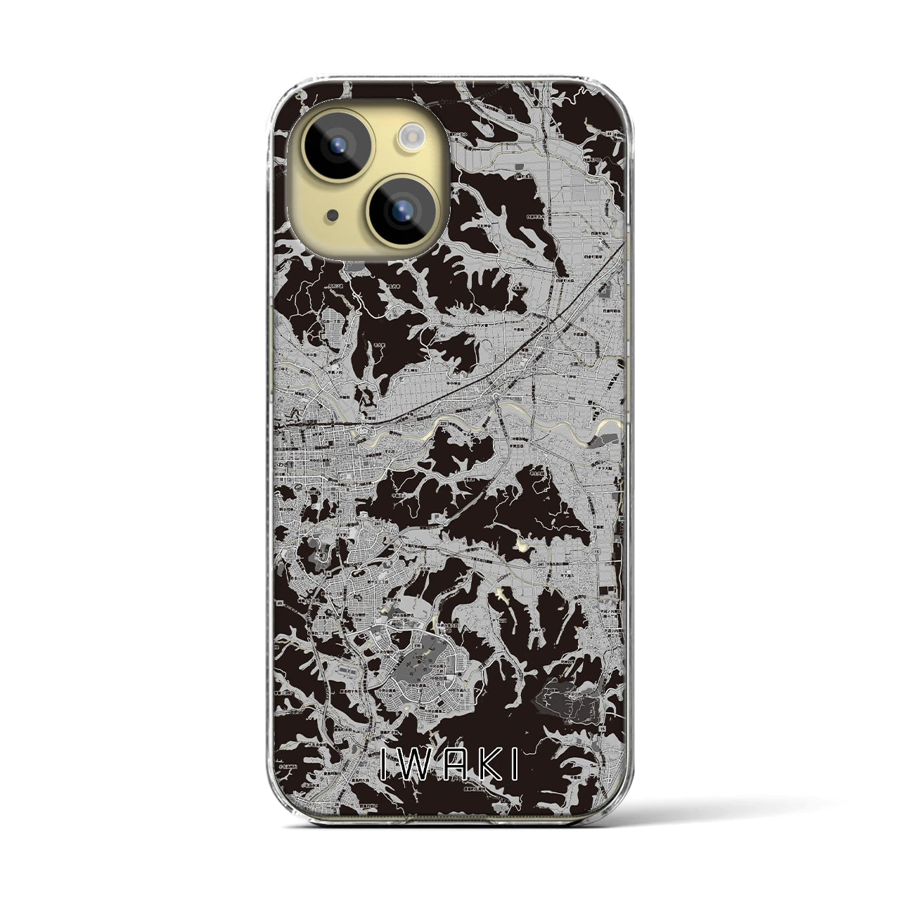 【いわき(福島県)】地図柄iPhoneケース(クリアタイプ)