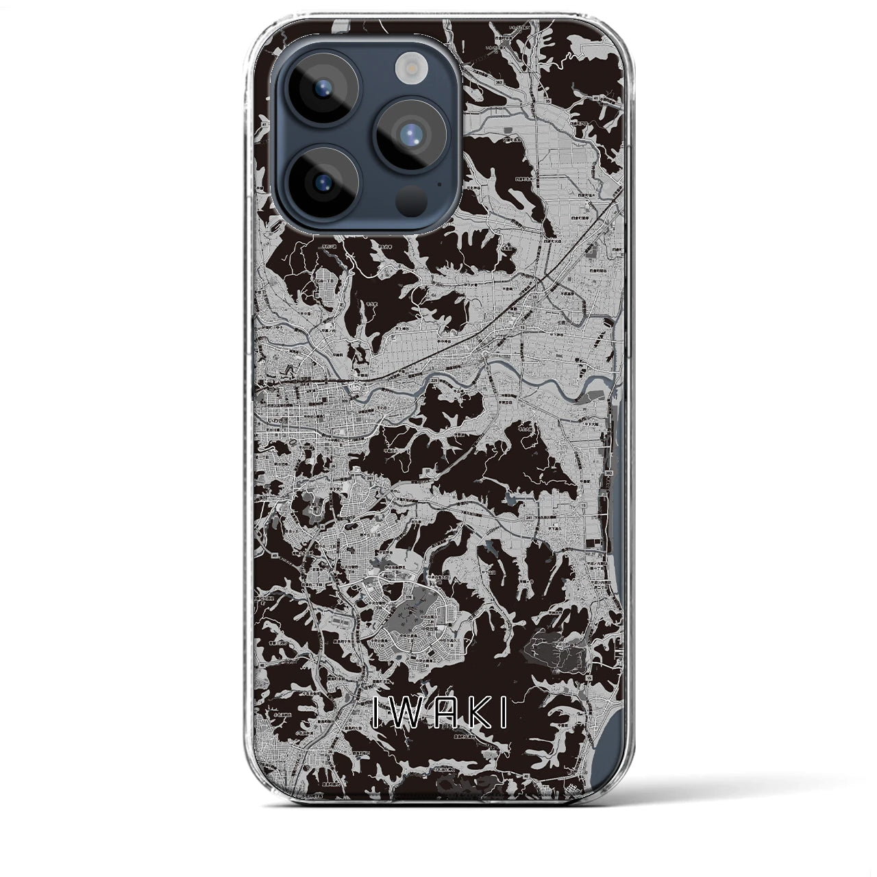 【いわき(福島県)】地図柄iPhoneケース(クリアタイプ)