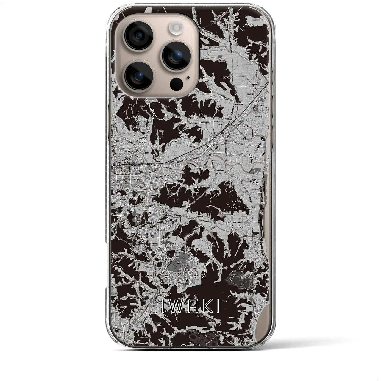 【いわき(福島県)】地図柄iPhoneケース(クリアタイプ)