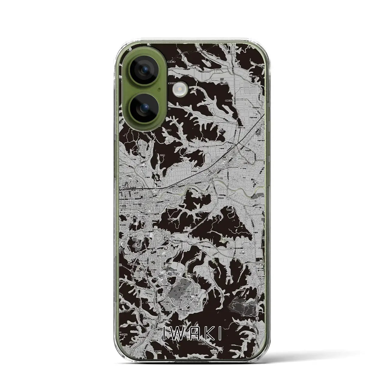 【いわき(福島県)】地図柄iPhoneケース(クリアタイプ)