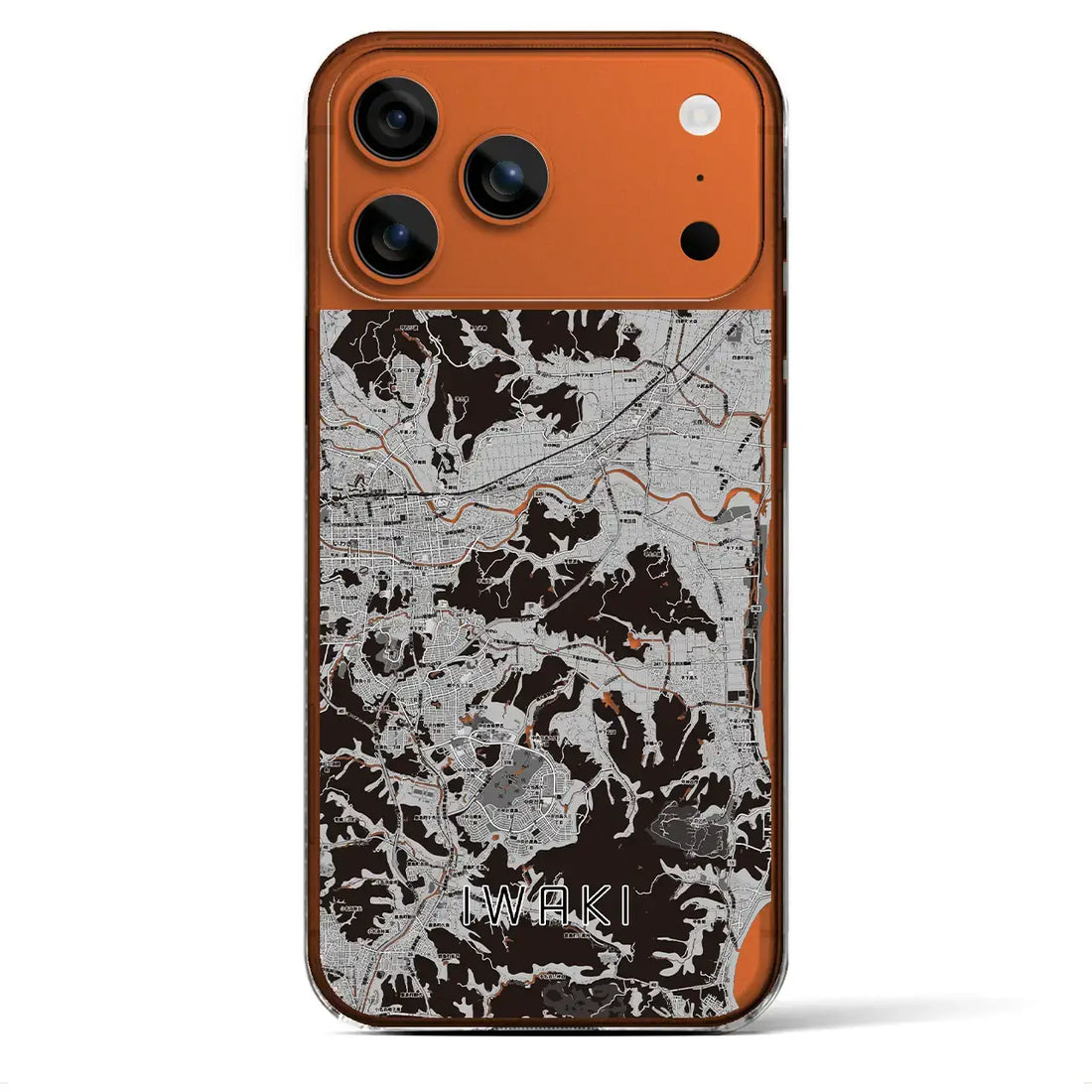 【いわき(福島県)】地図柄iPhoneケース(クリアタイプ)