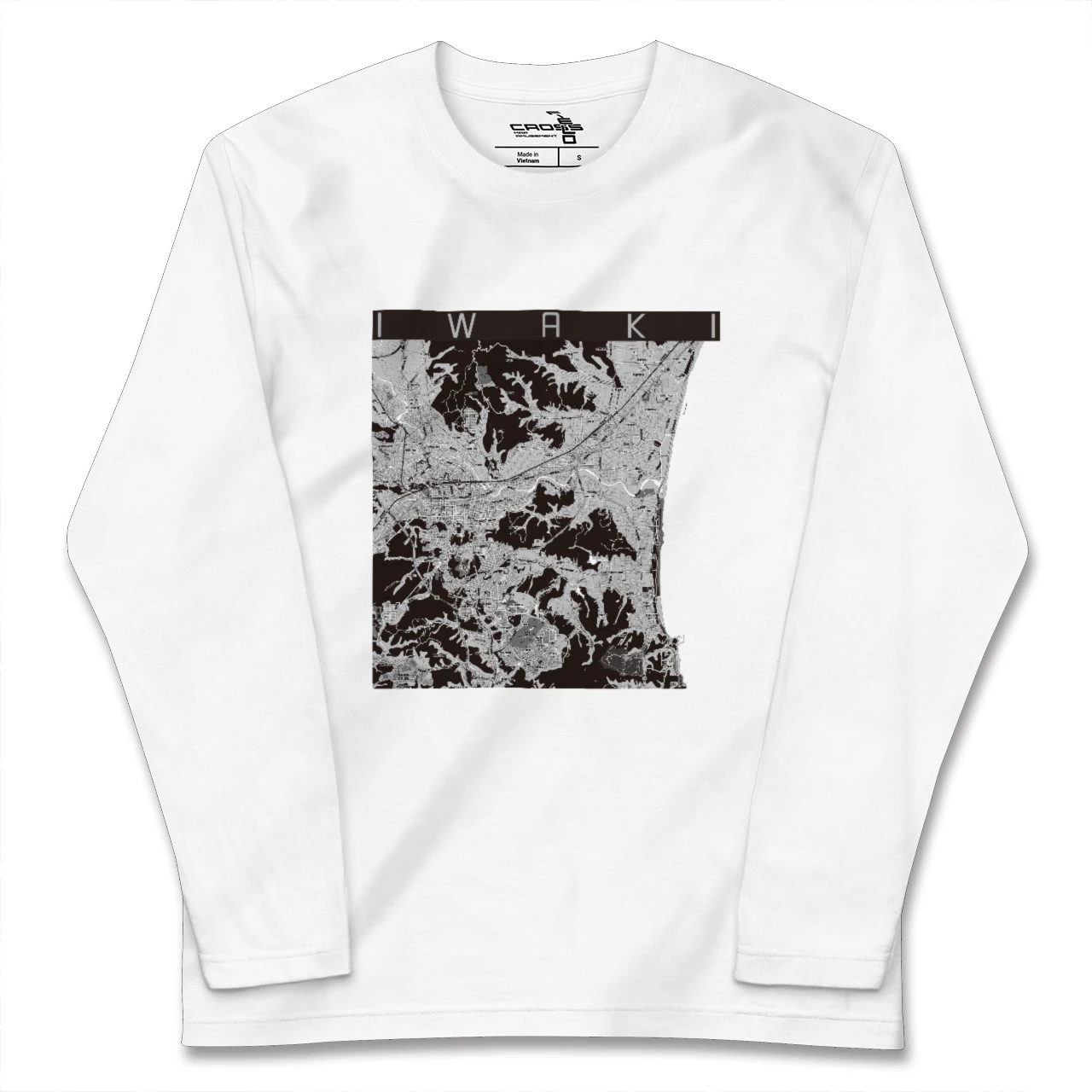 【いわき(福島県)】地図柄ロングスリーブTシャツ