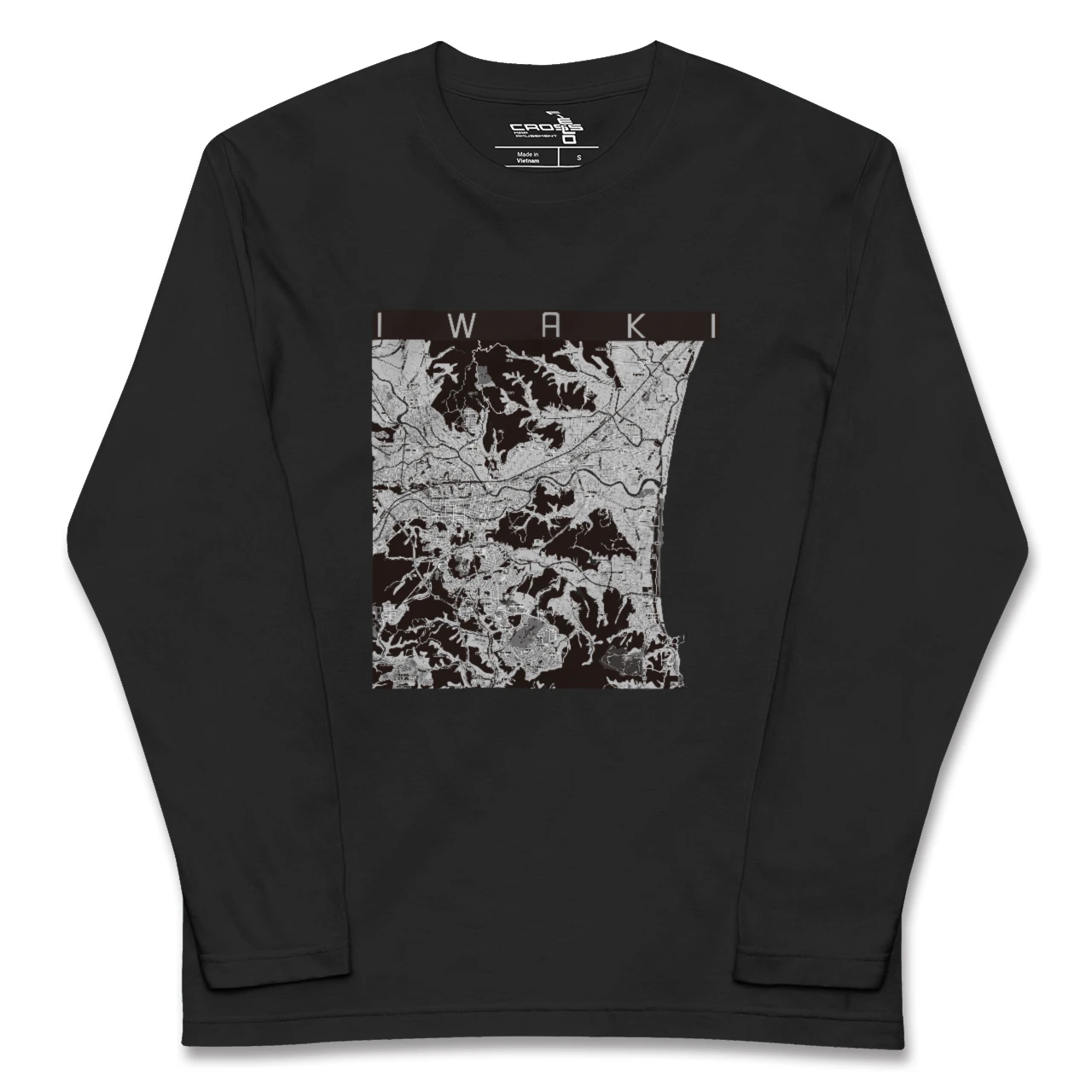【いわき(福島県)】地図柄ロングスリーブTシャツ