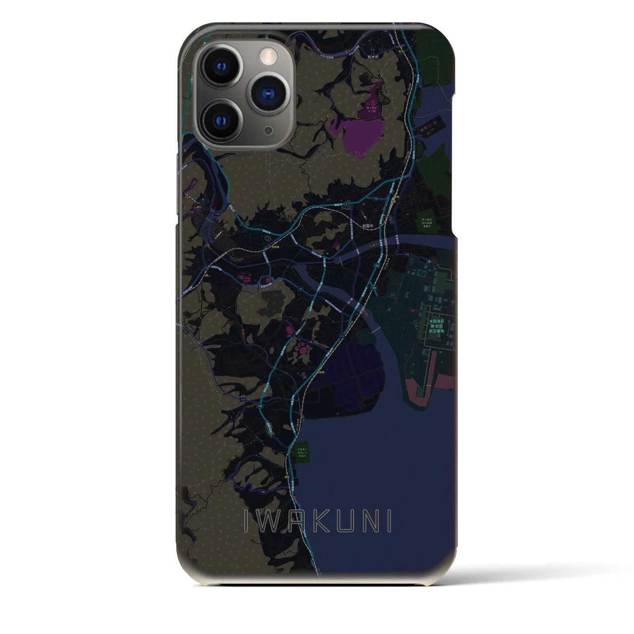 【岩国(山口県)】地図柄iPhoneケース(バックカバータイプ)