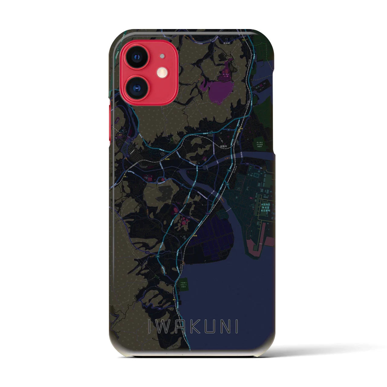 【岩国(山口県)】地図柄iPhoneケース(バックカバータイプ)