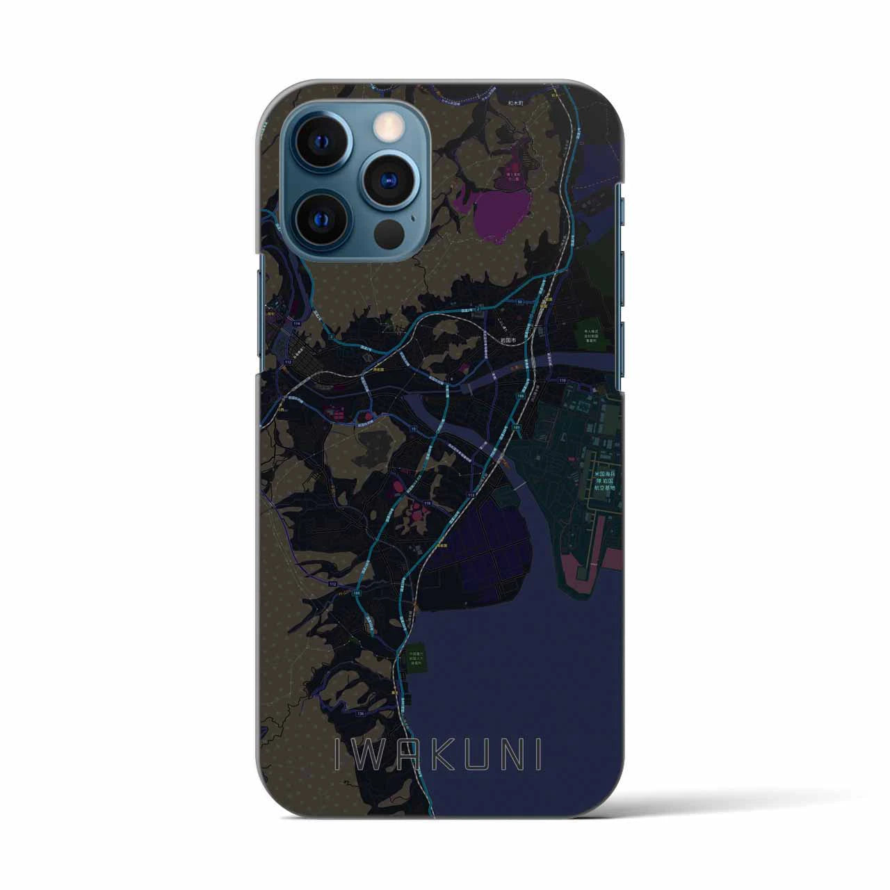 【岩国(山口県)】地図柄iPhoneケース(バックカバータイプ)