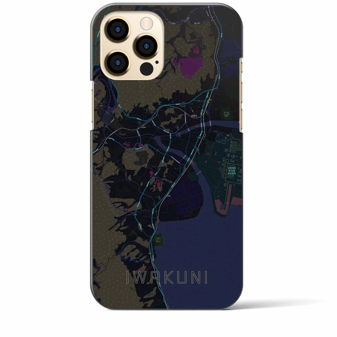 【岩国(山口県)】地図柄iPhoneケース(バックカバータイプ)