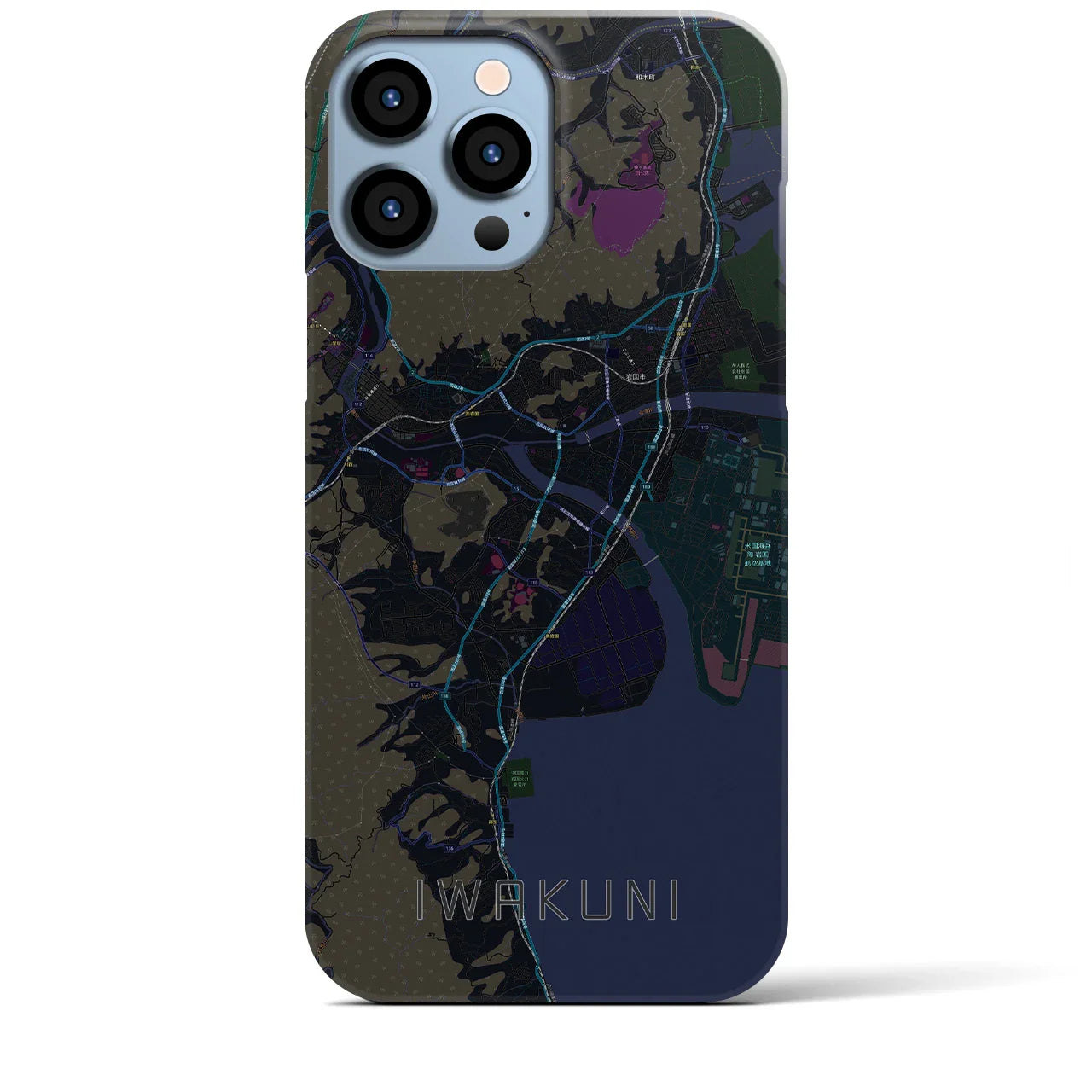 【岩国(山口県)】地図柄iPhoneケース(バックカバータイプ)