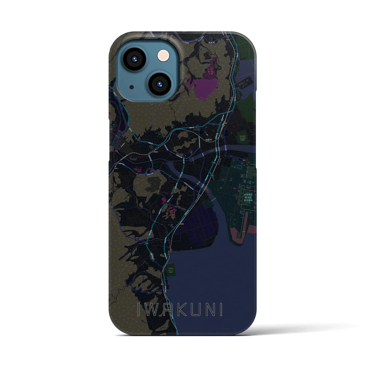 【岩国(山口県)】地図柄iPhoneケース(バックカバータイプ)