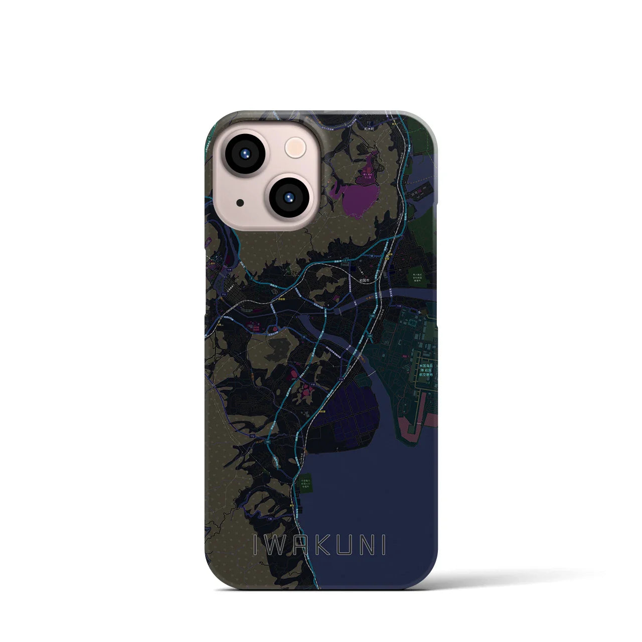 【岩国(山口県)】地図柄iPhoneケース(バックカバータイプ)