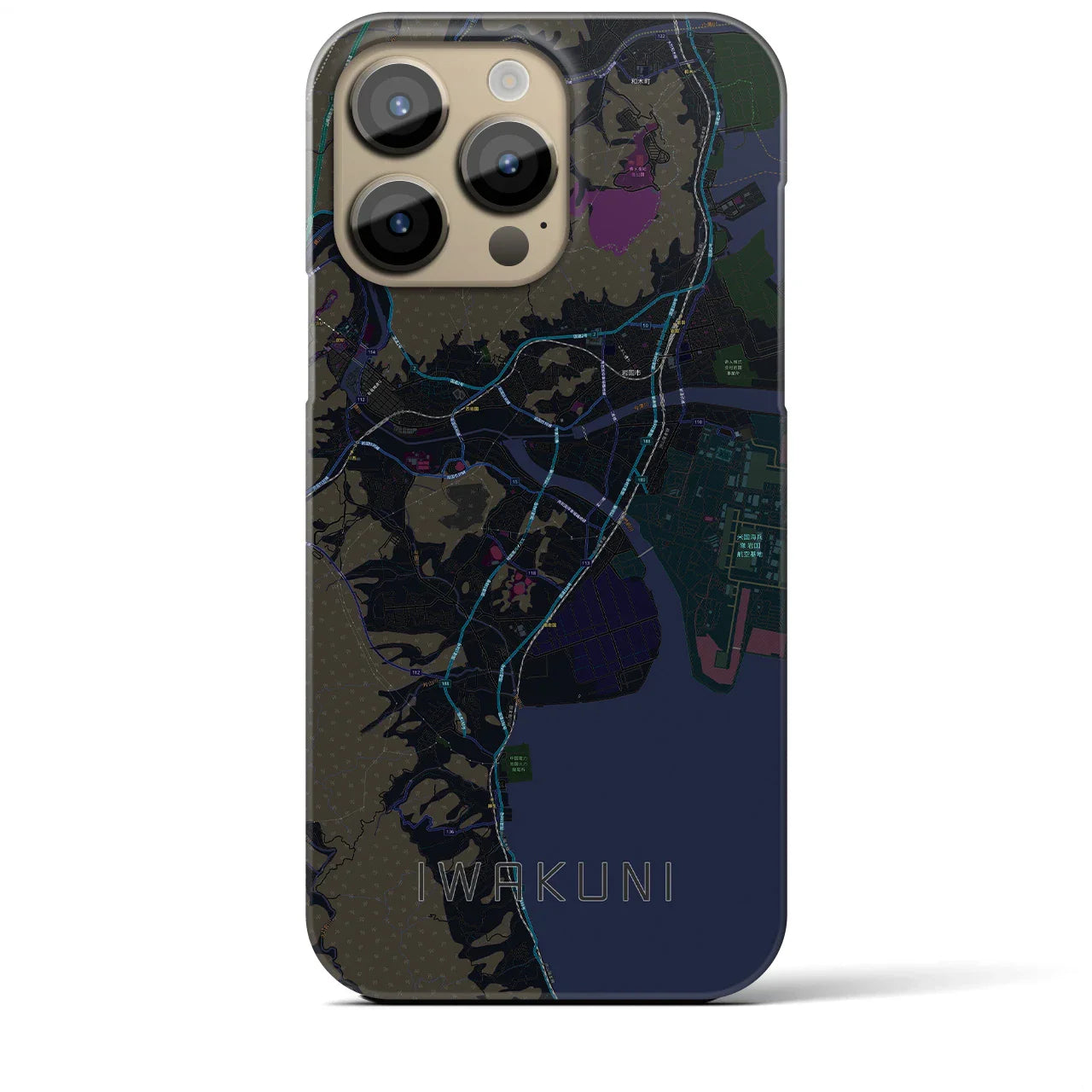 【岩国(山口県)】地図柄iPhoneケース(バックカバータイプ)