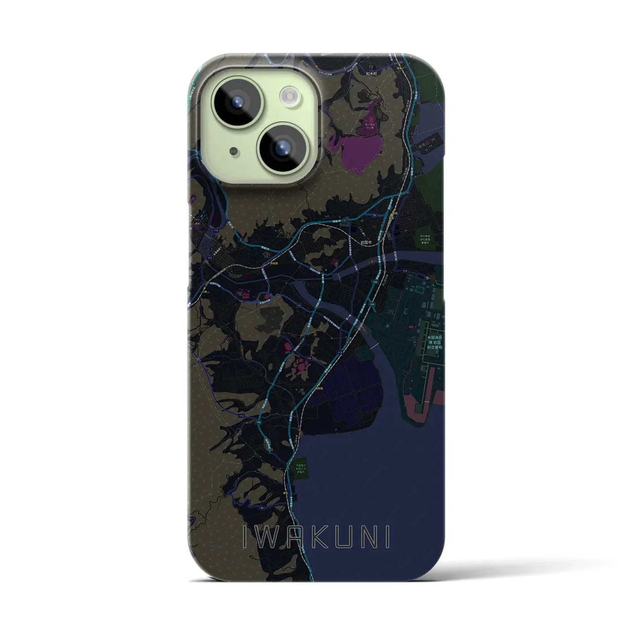 【岩国(山口県)】地図柄iPhoneケース(バックカバータイプ)