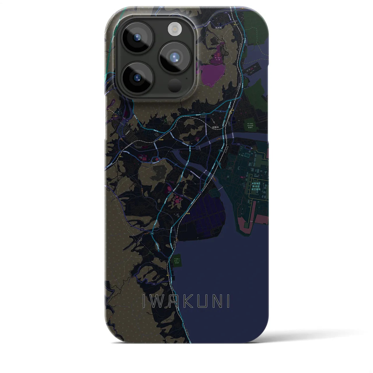 【岩国(山口県)】地図柄iPhoneケース(バックカバータイプ)