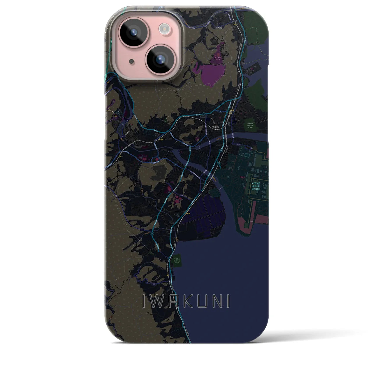 【岩国(山口県)】地図柄iPhoneケース(バックカバータイプ)