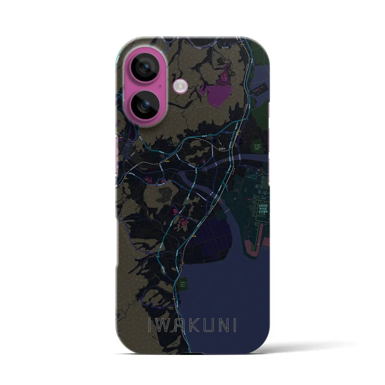 【岩国(山口県)】地図柄iPhoneケース(バックカバータイプ)