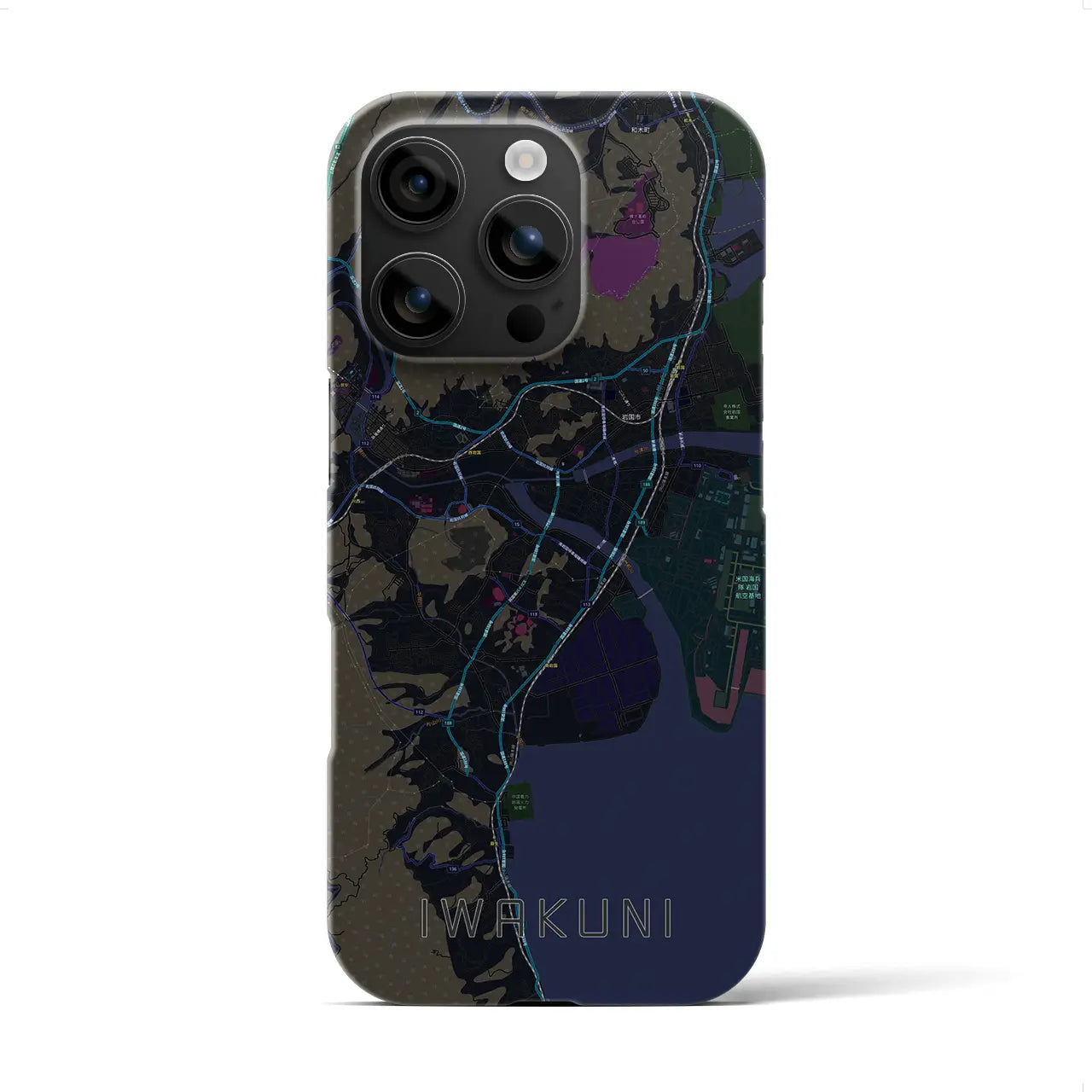 【岩国(山口県)】地図柄iPhoneケース(バックカバータイプ)