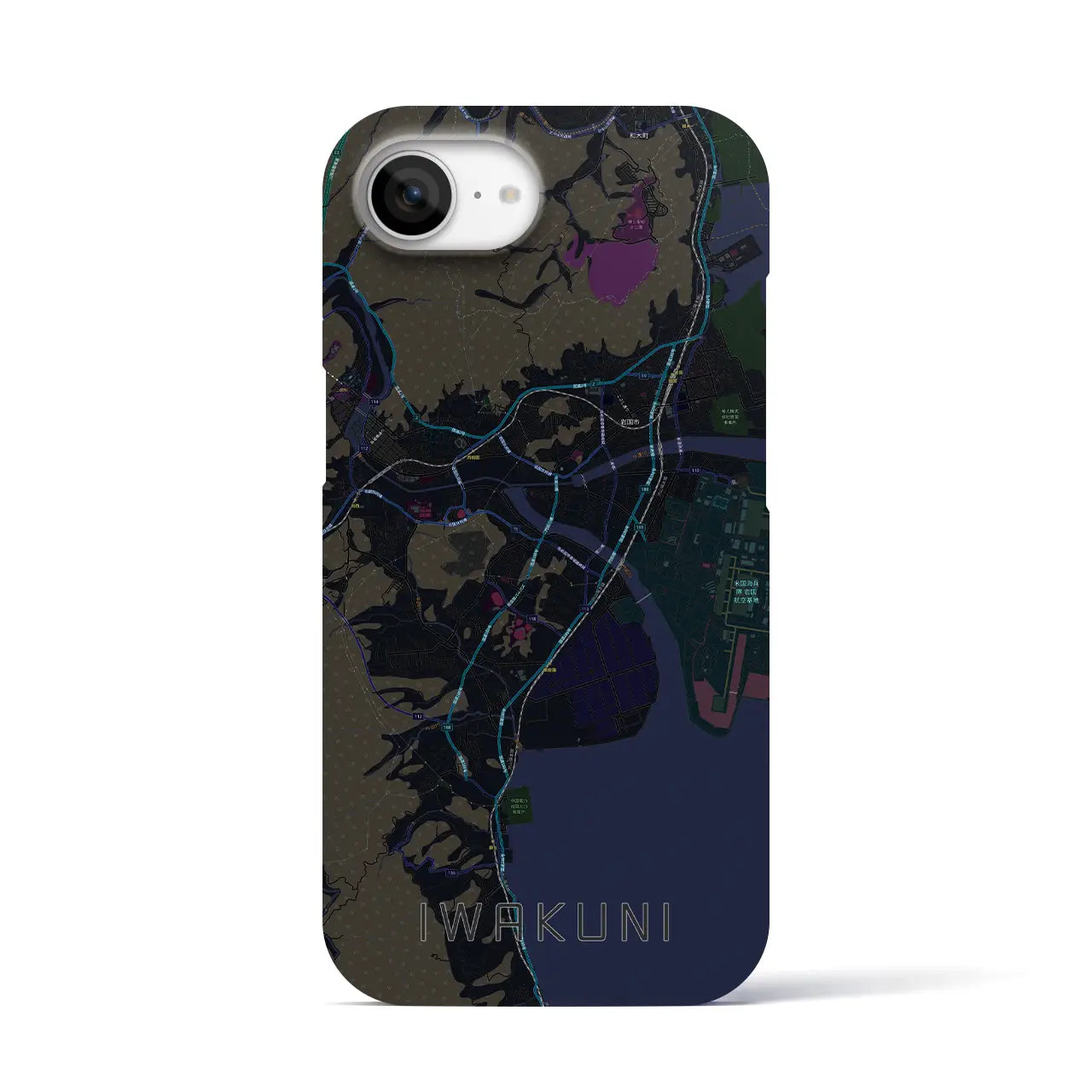 【岩国(山口県)】地図柄iPhoneケース(バックカバータイプ)