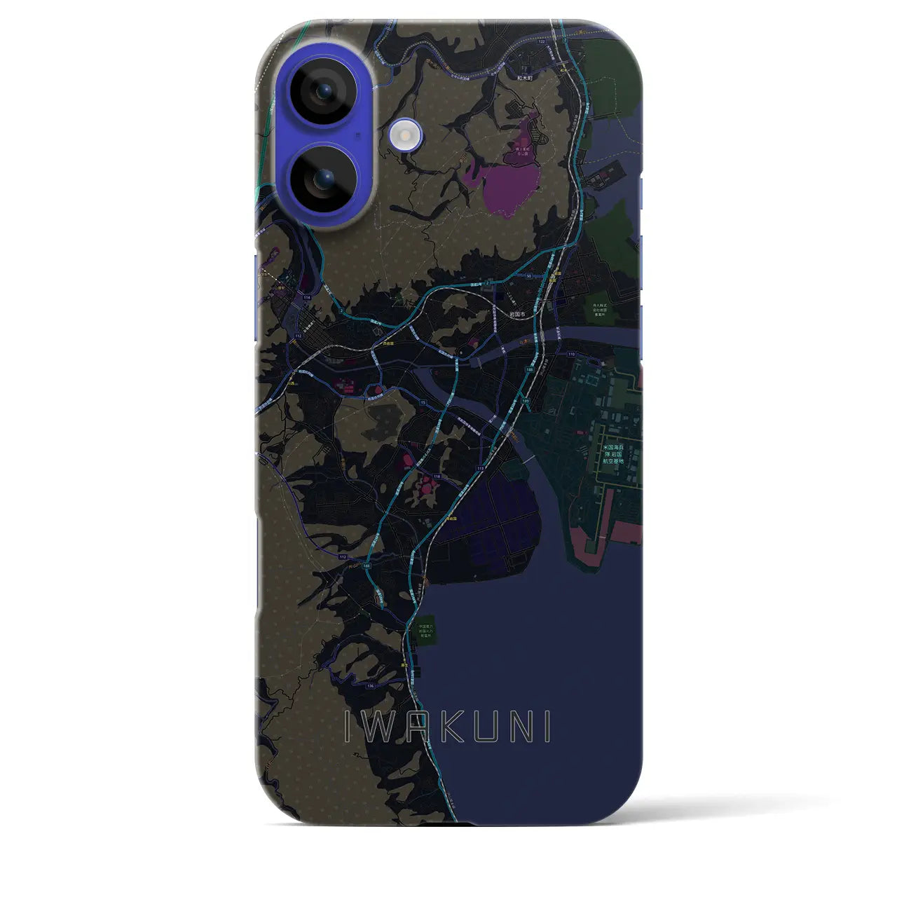 【岩国(山口県)】地図柄iPhoneケース(バックカバータイプ)