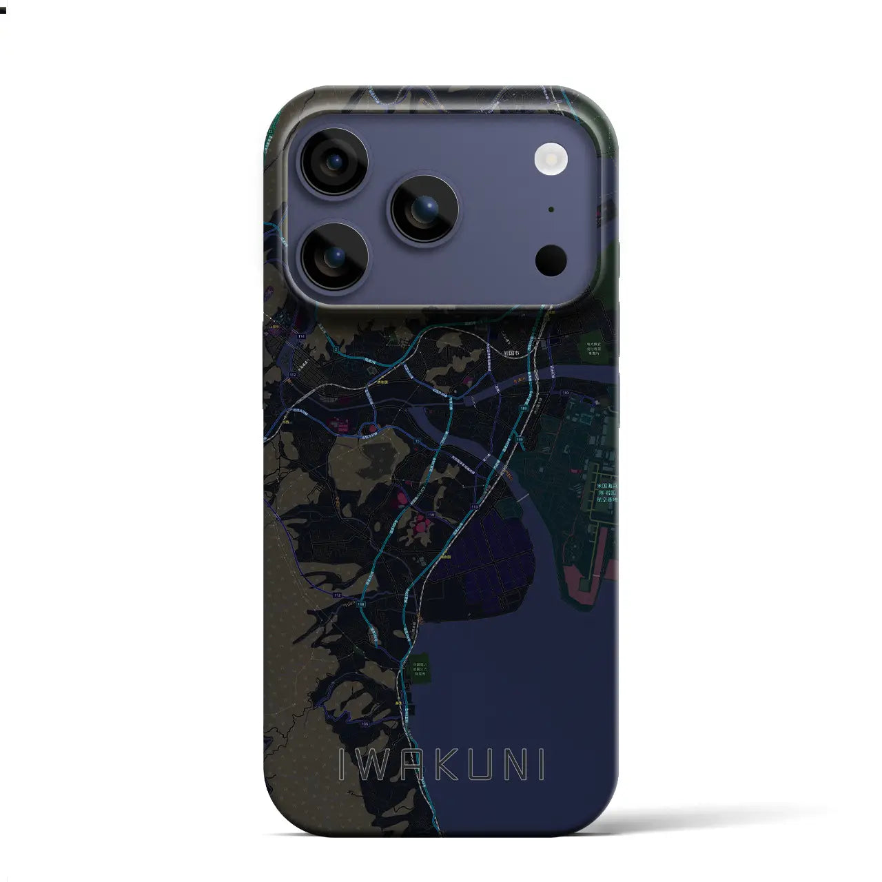 【岩国(山口県)】地図柄iPhoneケース(バックカバータイプ)