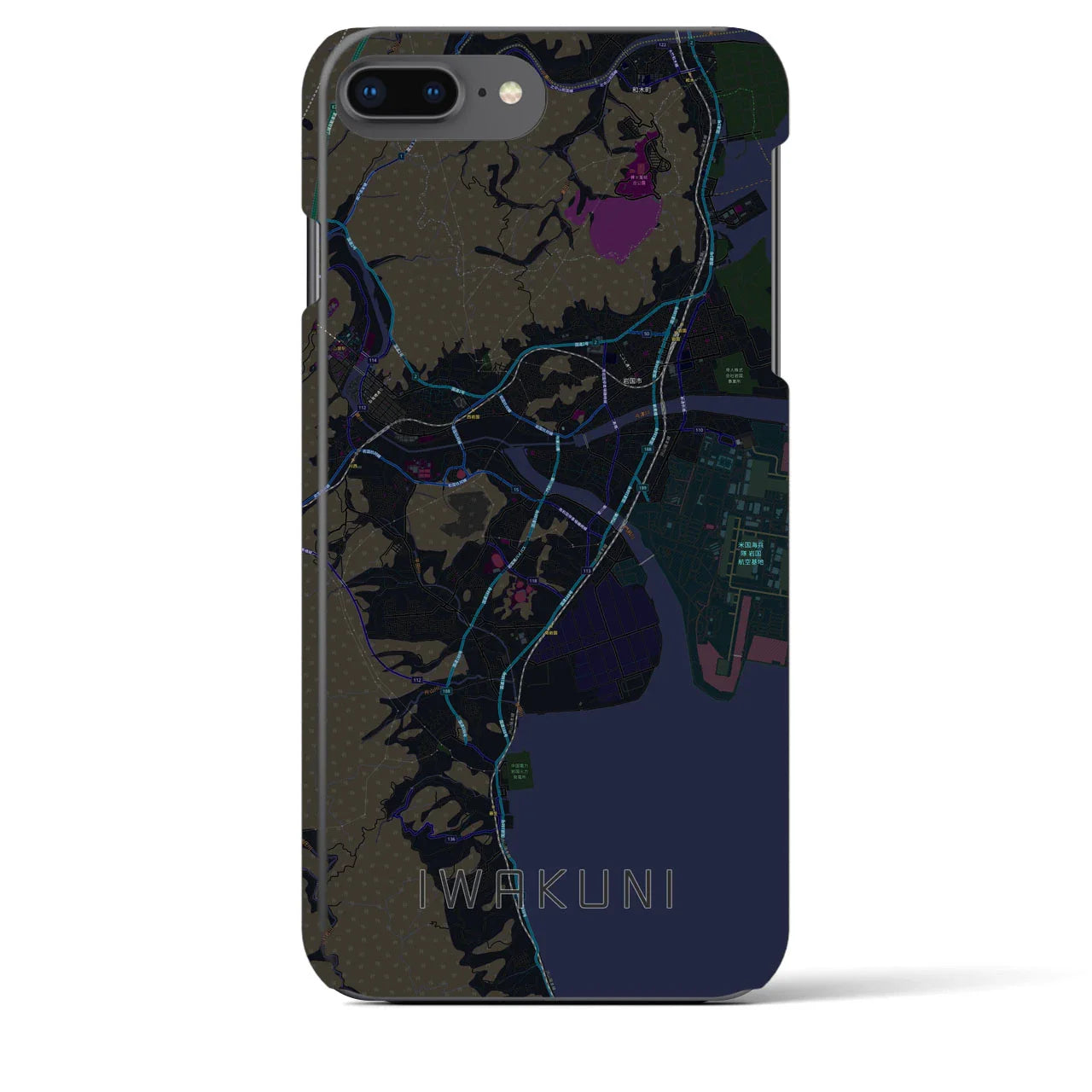 【岩国(山口県)】地図柄iPhoneケース(バックカバータイプ)