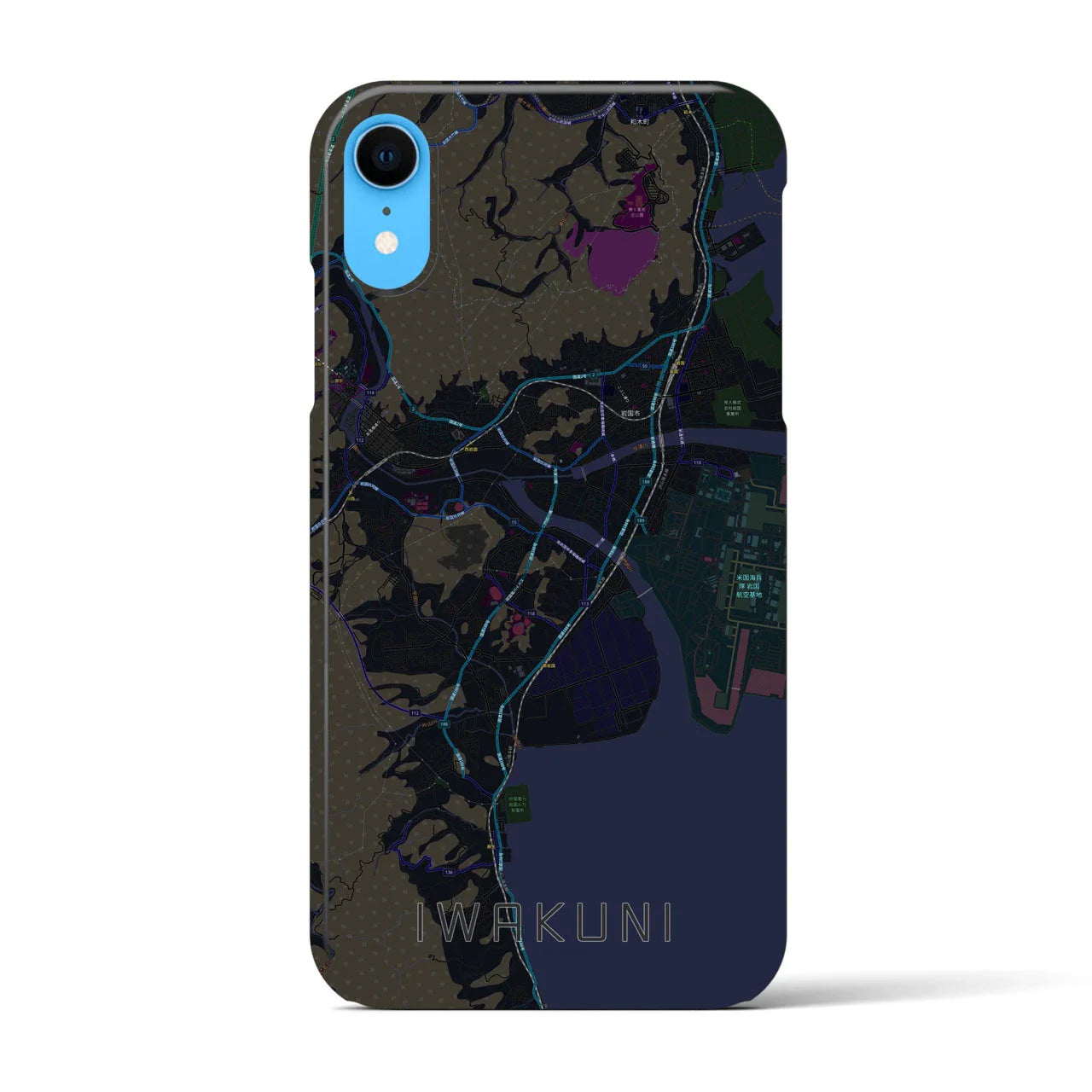 【岩国(山口県)】地図柄iPhoneケース(バックカバータイプ)