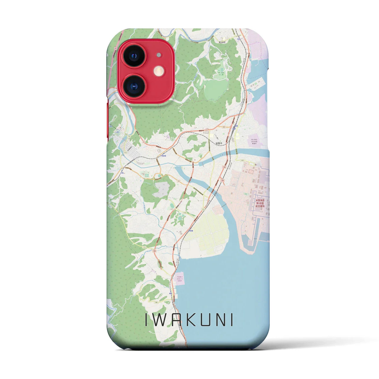 【岩国(山口県)】地図柄iPhoneケース(バックカバータイプ)