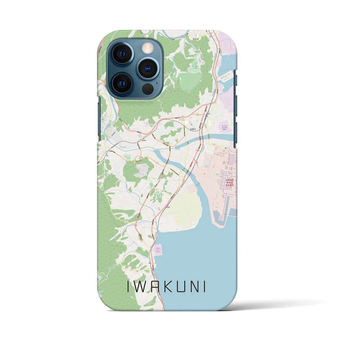 【岩国(山口県)】地図柄iPhoneケース(バックカバータイプ)
