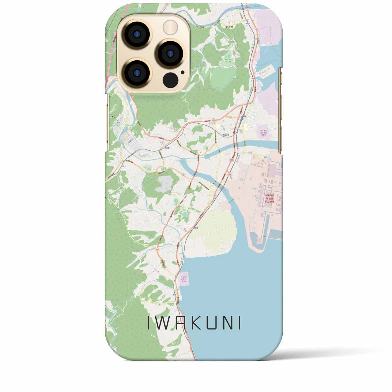 【岩国(山口県)】地図柄iPhoneケース(バックカバータイプ)