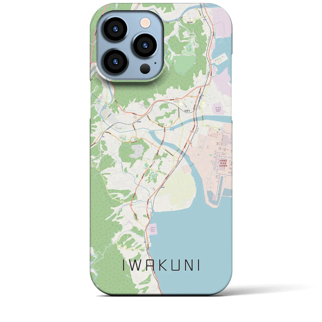 【岩国(山口県)】地図柄iPhoneケース(バックカバータイプ)