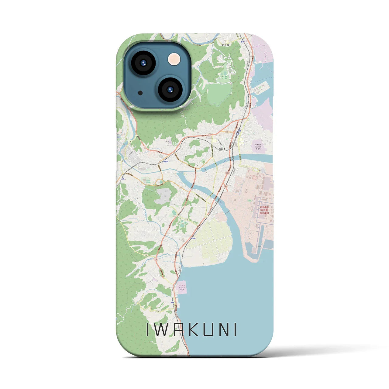 【岩国(山口県)】地図柄iPhoneケース(バックカバータイプ)