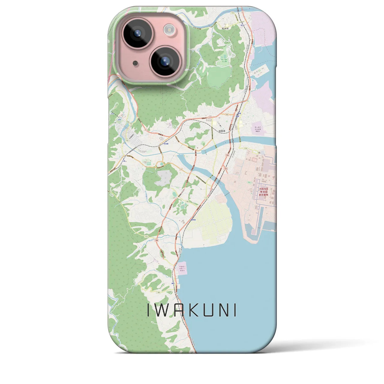 【岩国(山口県)】地図柄iPhoneケース(バックカバータイプ)