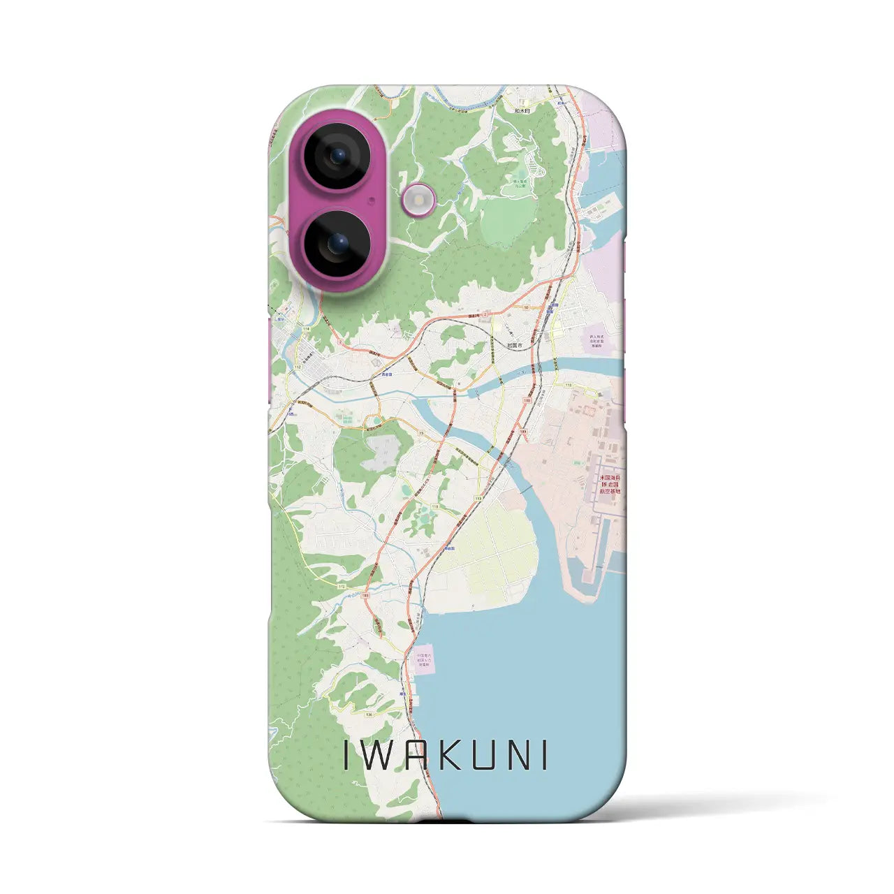 【岩国(山口県)】地図柄iPhoneケース(バックカバータイプ)