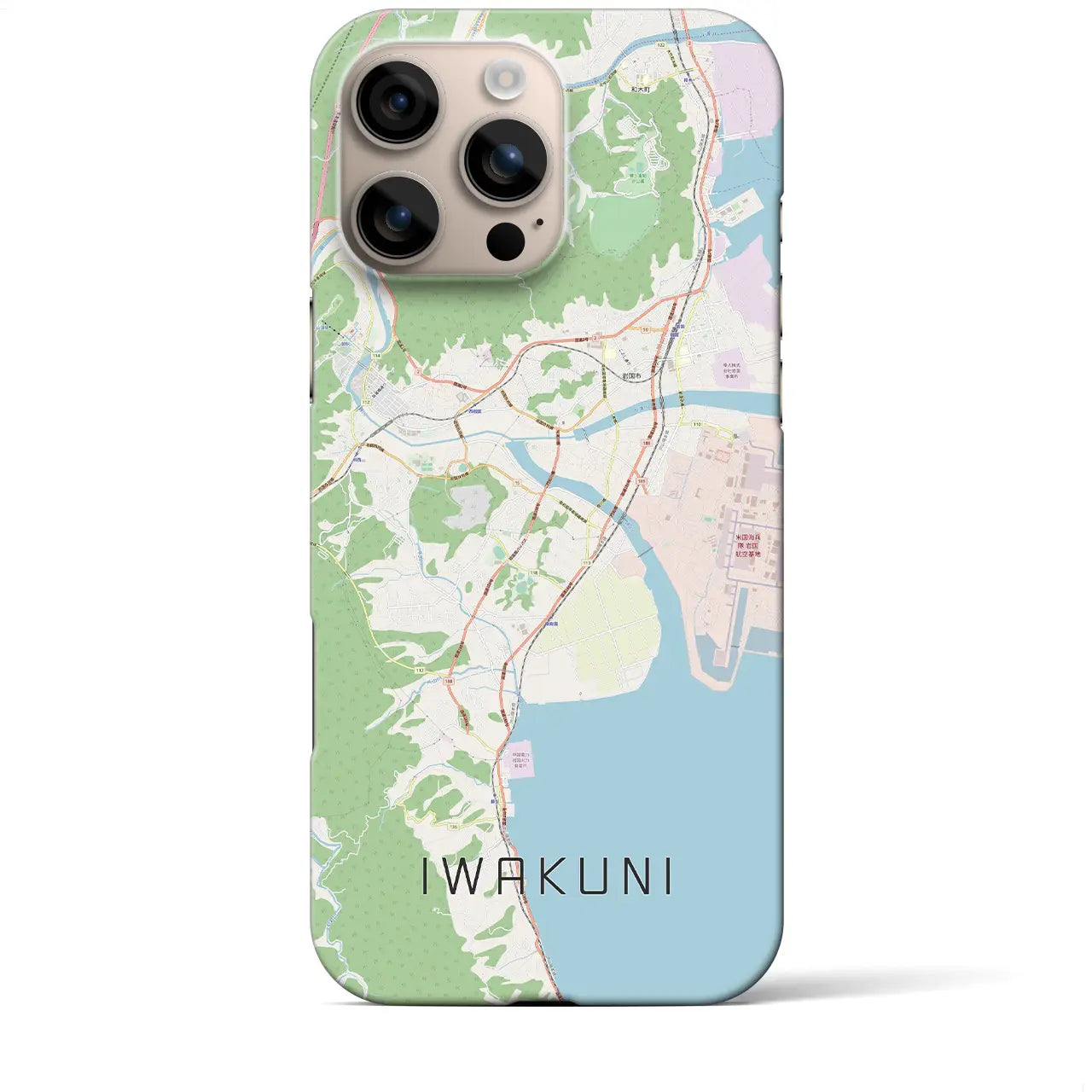 【岩国(山口県)】地図柄iPhoneケース(バックカバータイプ)