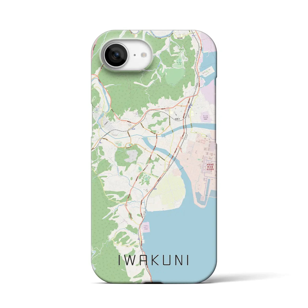【岩国(山口県)】地図柄iPhoneケース(バックカバータイプ)