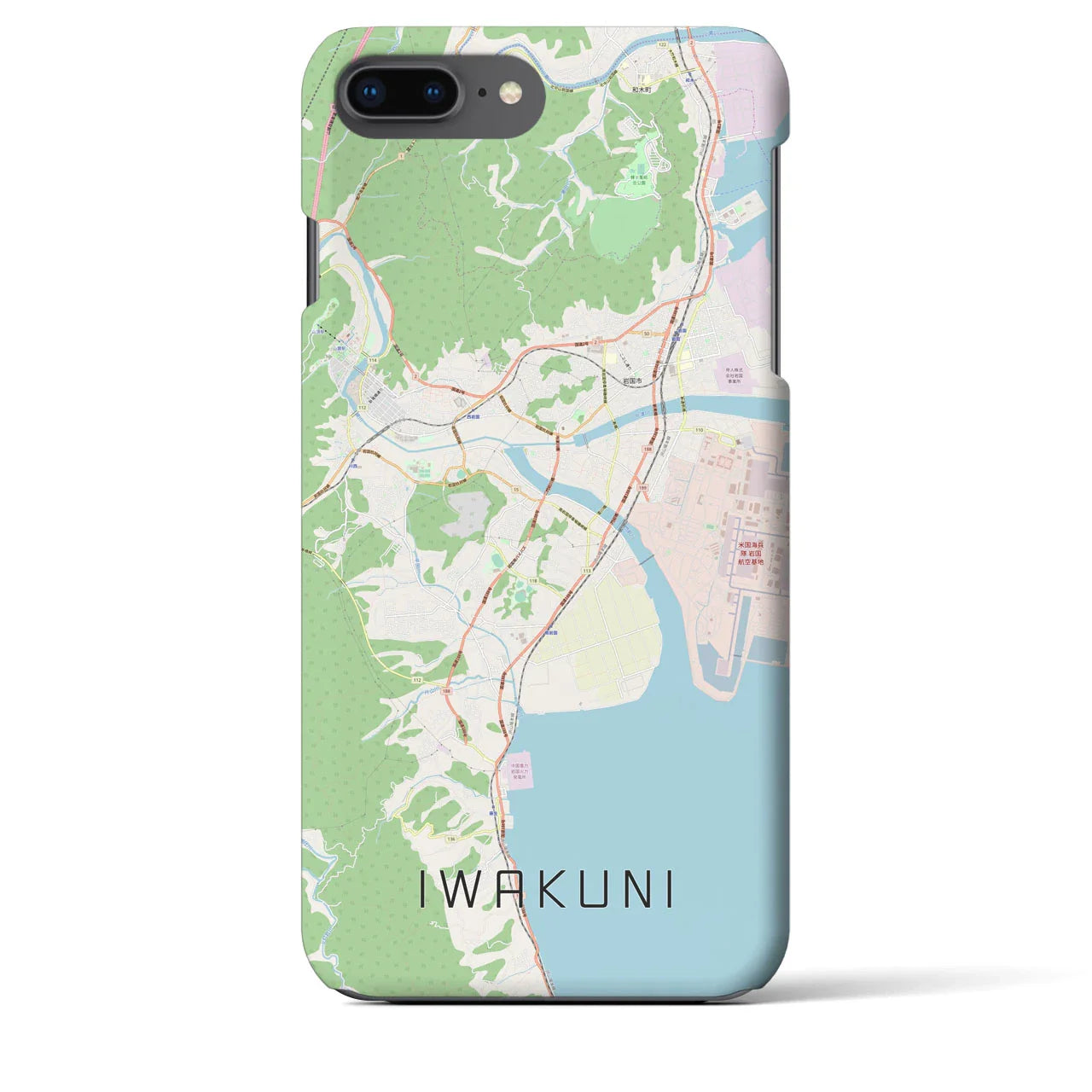 【岩国(山口県)】地図柄iPhoneケース(バックカバータイプ)
