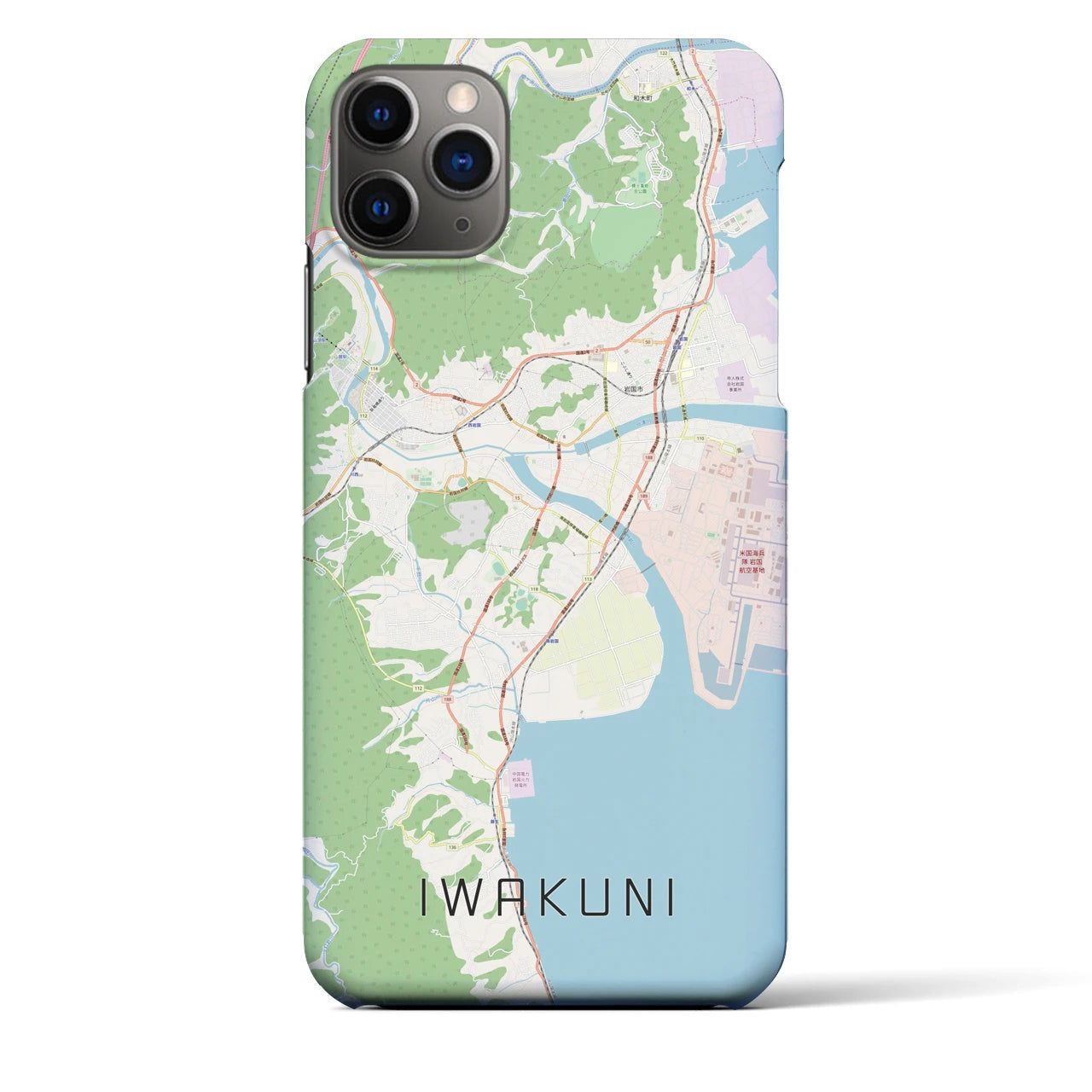 【岩国(山口県)】地図柄iPhoneケース(バックカバータイプ)