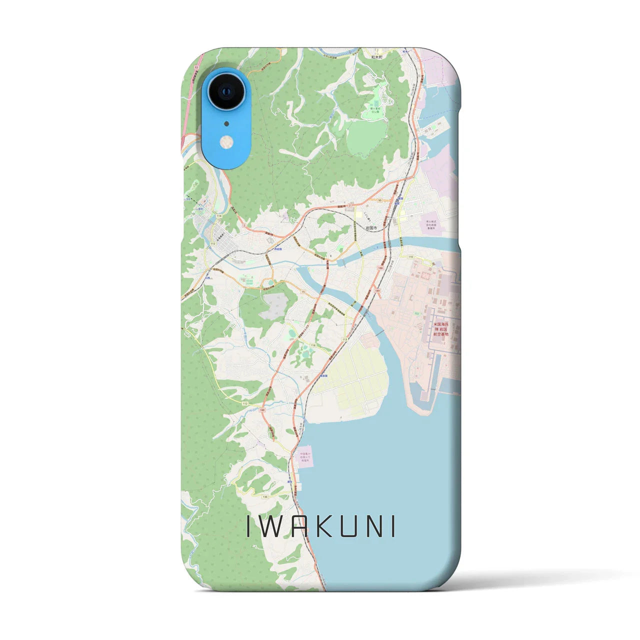 【岩国(山口県)】地図柄iPhoneケース(バックカバータイプ)