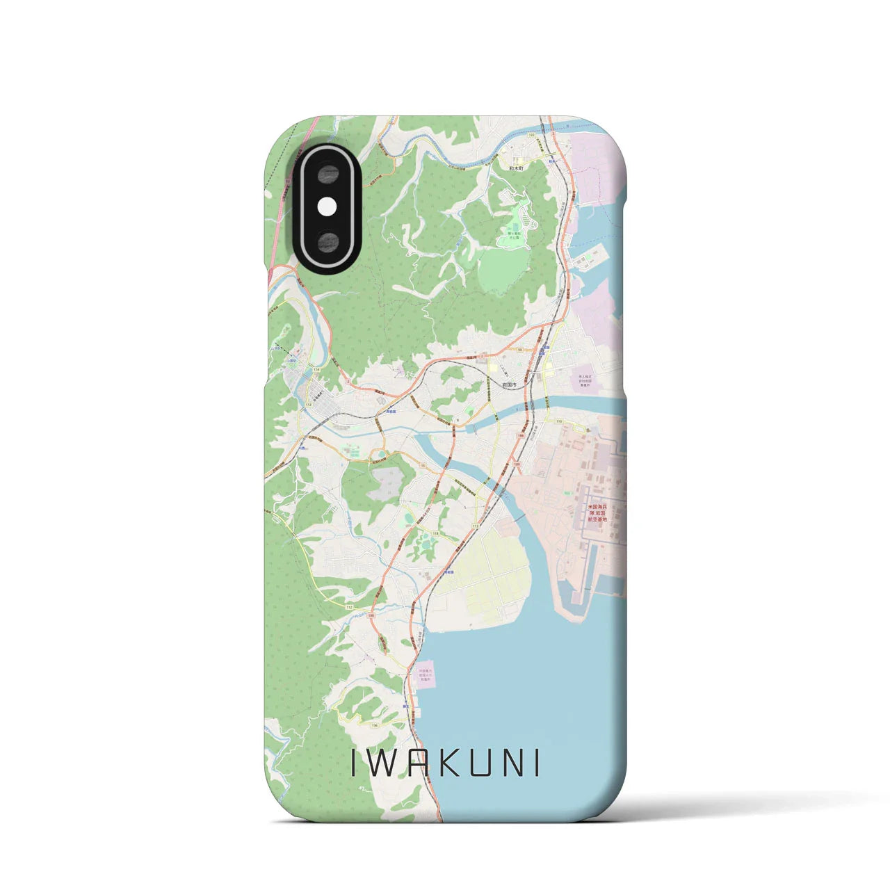 【岩国(山口県)】地図柄iPhoneケース(バックカバータイプ)