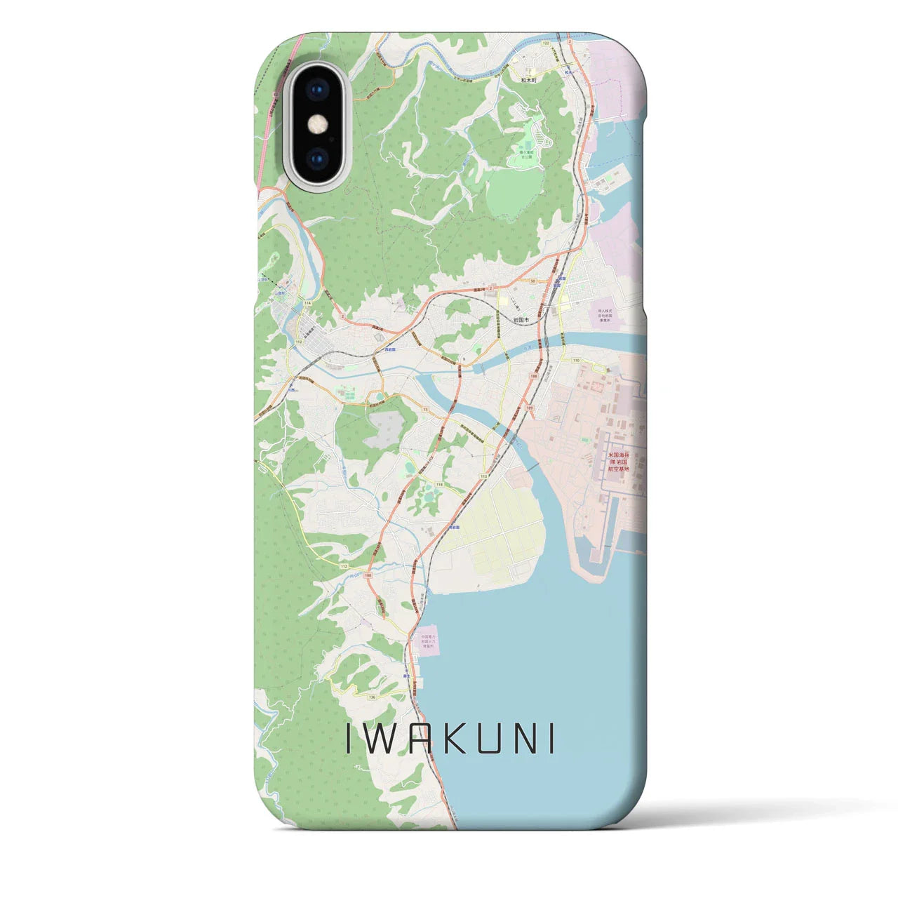 【岩国(山口県)】地図柄iPhoneケース(バックカバータイプ)