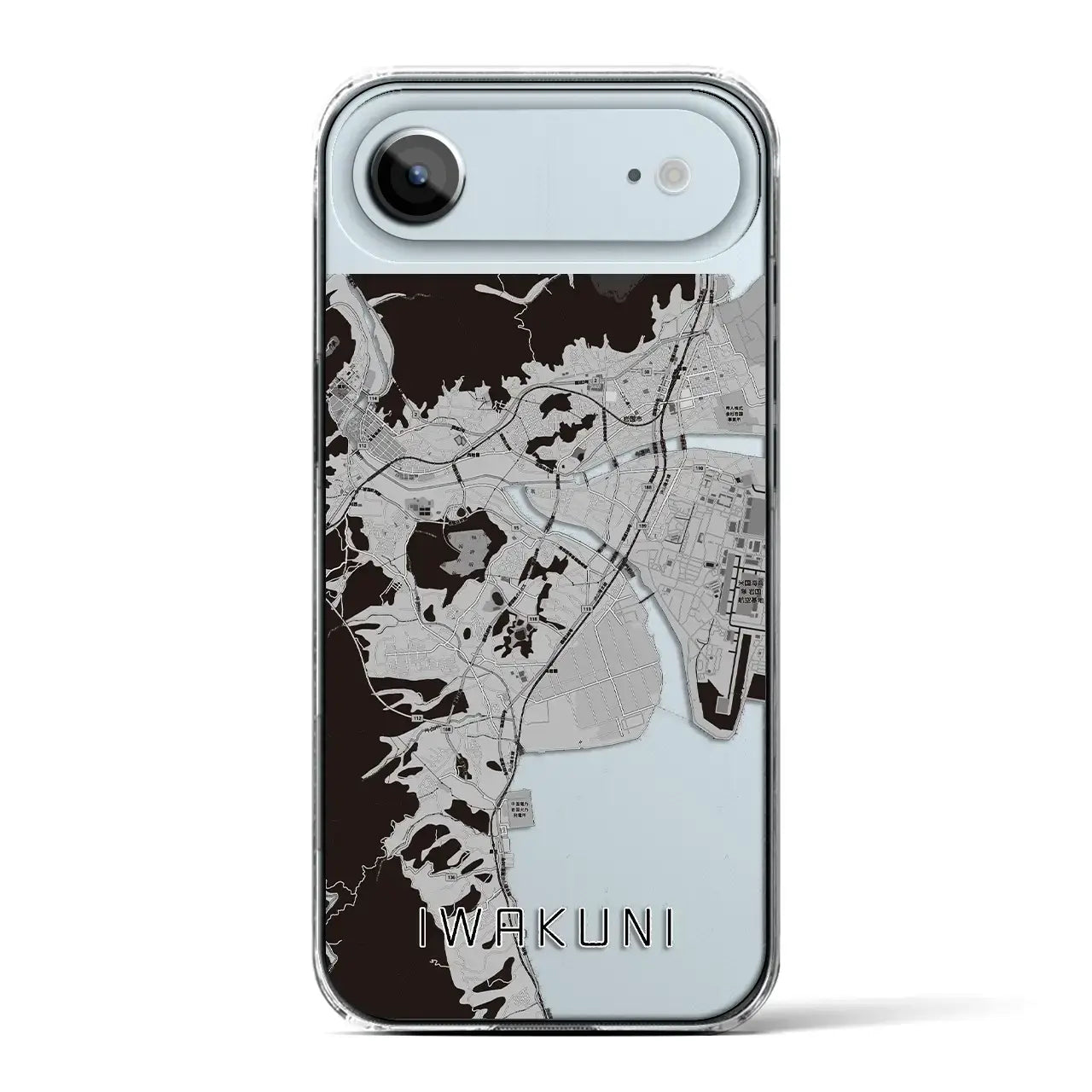 【岩国(山口県)】地図柄iPhoneケース(クリアタイプ)モノトーン・iPhone 17 Pro Max 用