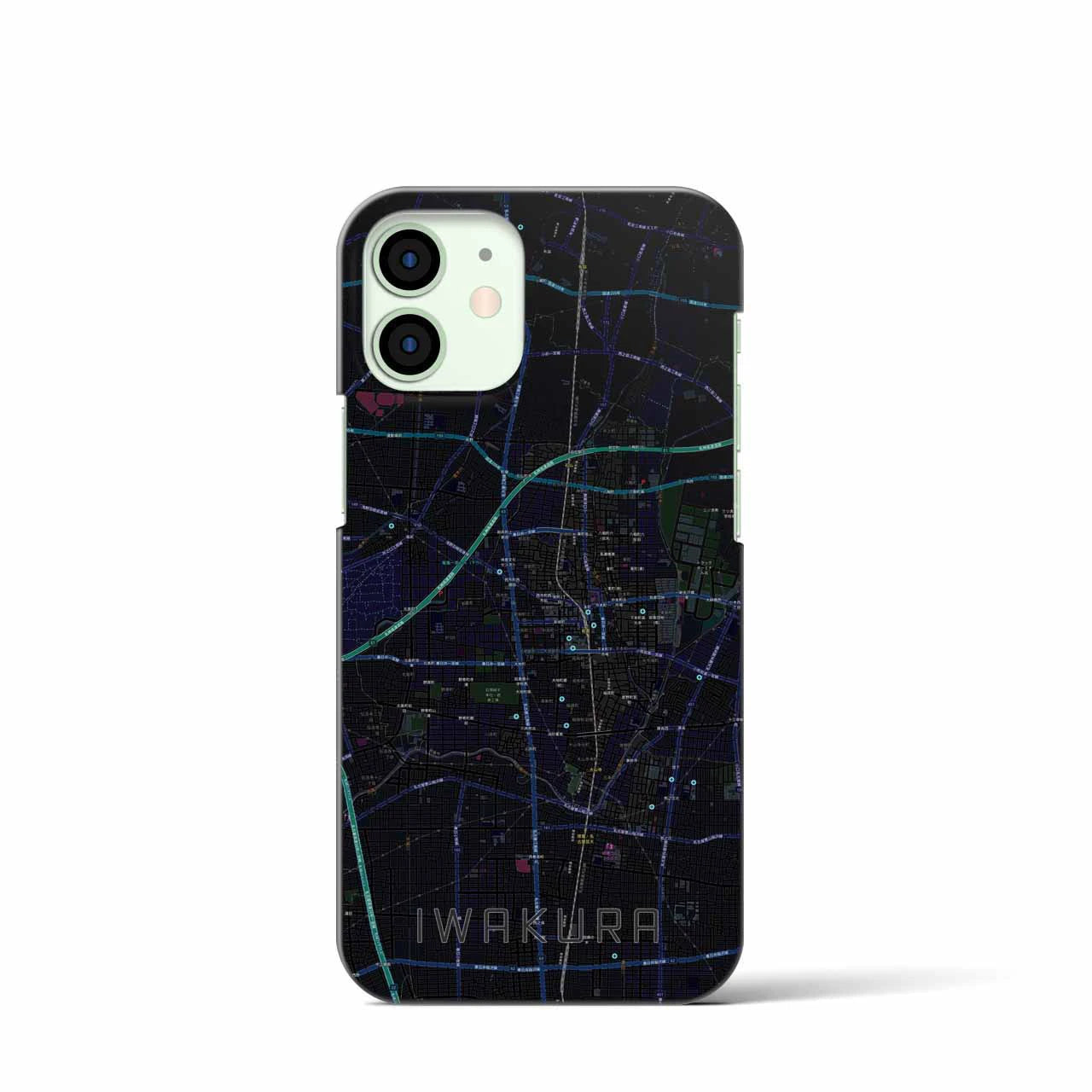 【岩倉(愛知県)】地図柄iPhoneケース(バックカバータイプ)